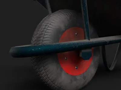 FREE Wheelbarrow Low Poly Model PBR Free low-poly 3D model