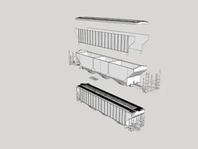 PS-4750 Covered Hopper HO and O 3D print model