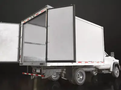 Medium Duty VX400 - Refrigerated Truck Low-poly 3D model