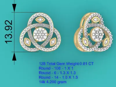 earring 3dm jpg 3D print model