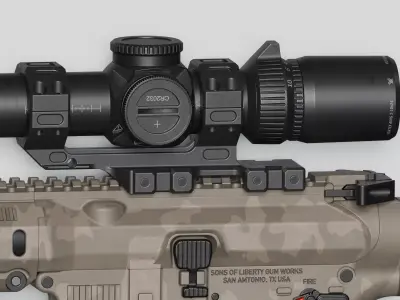 Vortex AMG 1-10x24 FFP LPVO Scope Low-poly 3D model