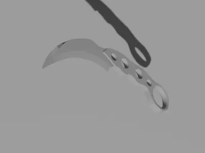 Valorant Reaver Karambit 3D print model Low-poly 3D model