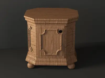 Nightstand drawer dresser TV classic vintage antique 3D model