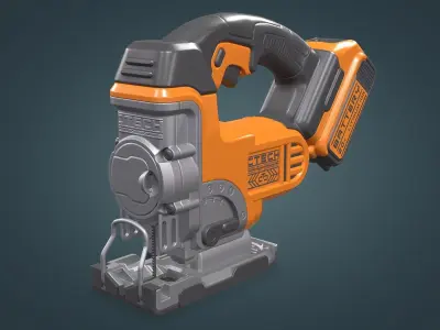 Jigsaw Battery Powered Low-poly 3D model