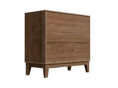 Geometric Front Sideboard Cabinet Low-poly 3D model