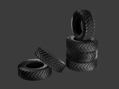 Tires Free low-poly 3D model