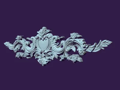 pattern for casting molds in Rococo or Baroque style 3D print model