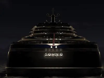 Somnio Superyacht Night Scene 3D model
