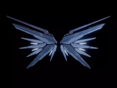 Robot Wings Low-poly 3D model purchase