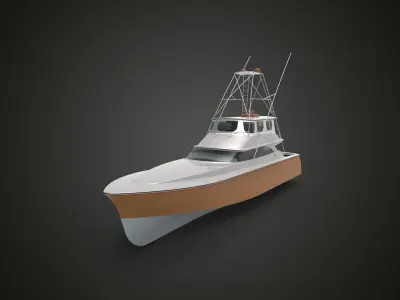 Simple luxury yacht 3D model