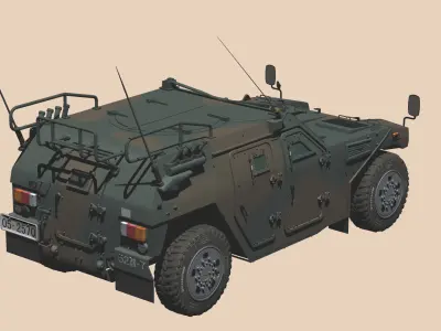 Japan Ground Self Defense Force Komatsu light armored vehicle 3D model