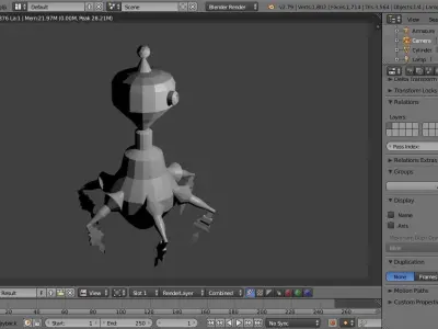 Sentry robot - Rawly Low-poly 3D model