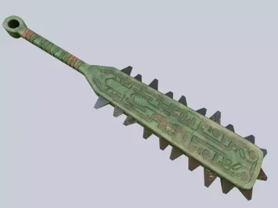 Mayan weapon Low-poly 3D model