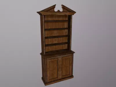 Old Bookshelf Low-poly 3D model