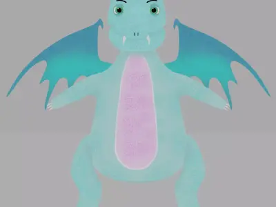 Low poly dragon  Low-poly 3D model