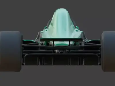 Futuristic Formula Racing Car 3D Model V02 Low-poly 3D model