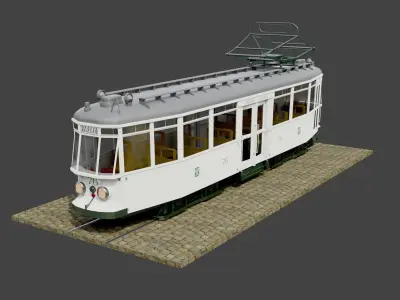 Geta 76 Tram Low-poly 3D model