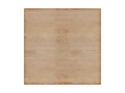 Square Coffee Table With Wooden Top And Rattan Base Low-poly 3D model