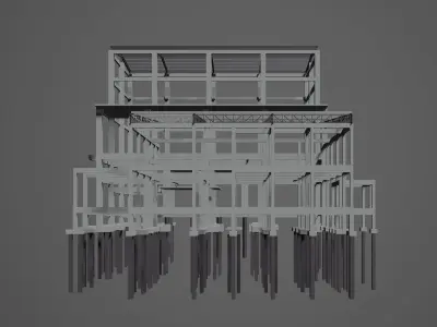 Industrial building-001 3D model