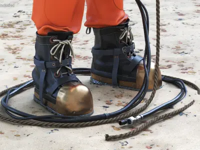  Empty Copper Diving Suit 
