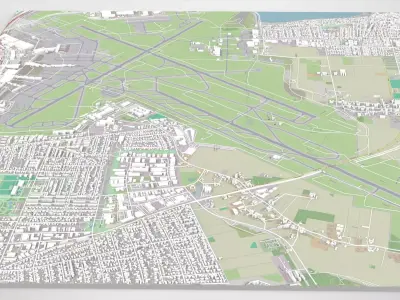 Kastrup Copenhagen Airport Denmark  3D model