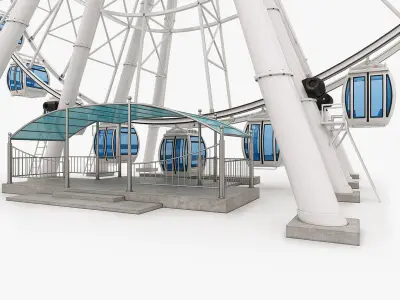 Ferris Wheel 3D model 16