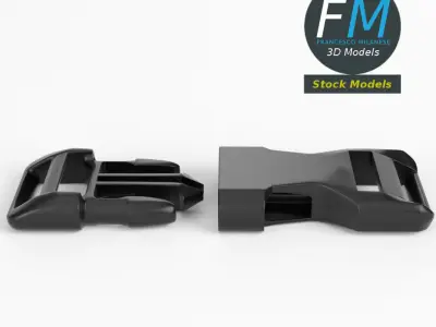 Snap buckle 3D model