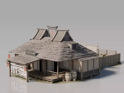 Traditional Japanese House 17 3D model