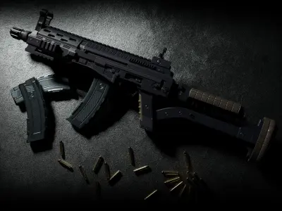 Splinter 49R SMG Low-poly 3D model