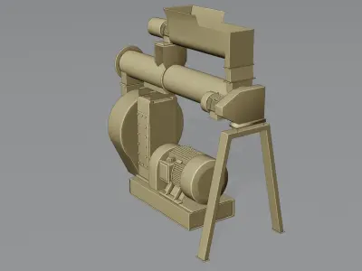 Pellet Sanitization Machine Low-poly 3D model