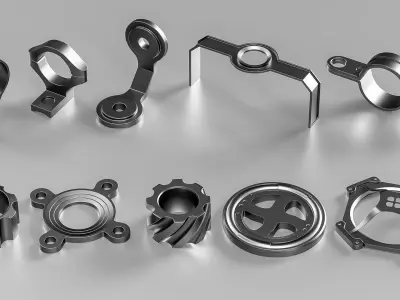 50 Hard surface kitbash  3D model