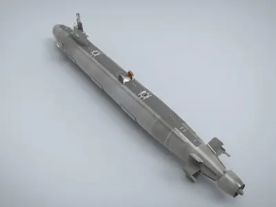 Submarine Nuclear Low-poly 3D model