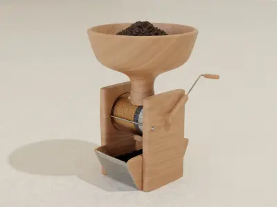 Coffee Grinder Low-poly 3D model