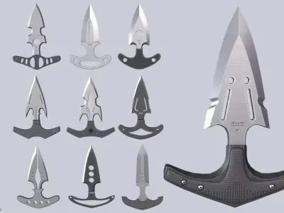 Punch dagger collection 3D Model Pack