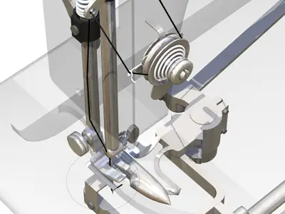 1908 Singer Sewing Machine 3D model