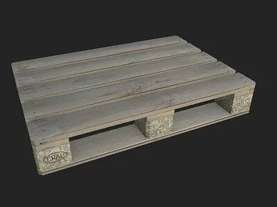 wooden pallet Free low-poly 3D model 2