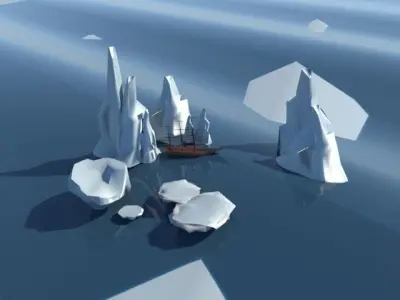 Ship in Ice 3D model