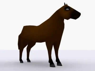 Low-poly Horse Free low-poly 3D model
