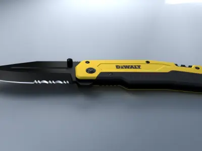 DEWALT Folding Pocket Knife DWHT10313 Low-poly 3D model