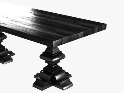 Clubcu reclaimed elm table 3D model