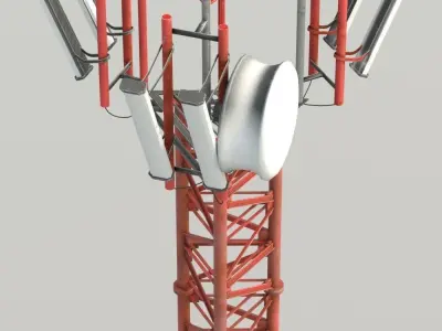 Radio Tower Low-poly 3D model purchase
