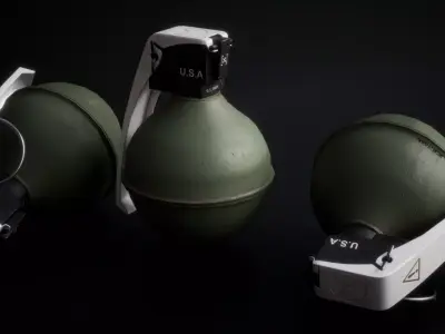 3D Model of a Military Grenade Low-poly 3D model