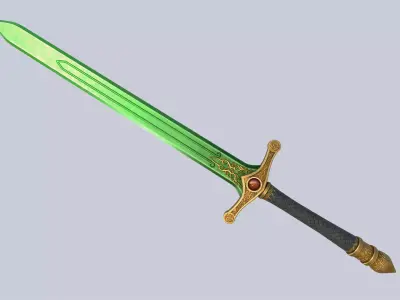 Nature blade Low-poly 3D model