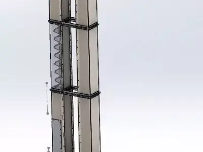 Bucket Elevator 150t 3D model