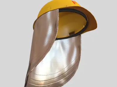 Fireman Safety Helmet Low Poly Low-poly 3D model