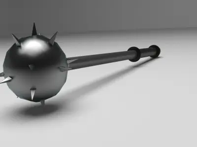 Morning Star Mace Free low-poly 3D model