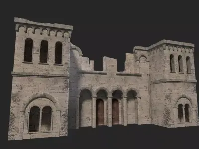 Medieval ruin Low-poly 3D model buy