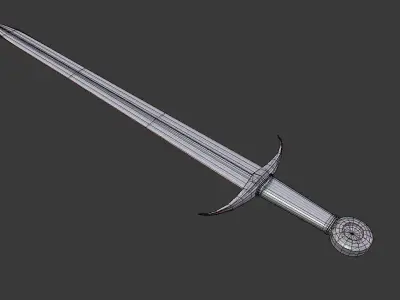 Sword Low-poly 3D model 29
