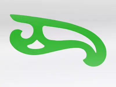 French Curve - 3D Print Ready - Model - C 3D model