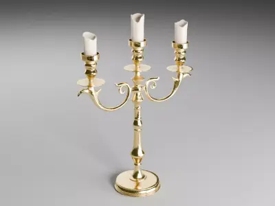 Vintage Candlestick 3D model